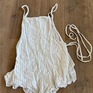 Striped White Jumpsuit